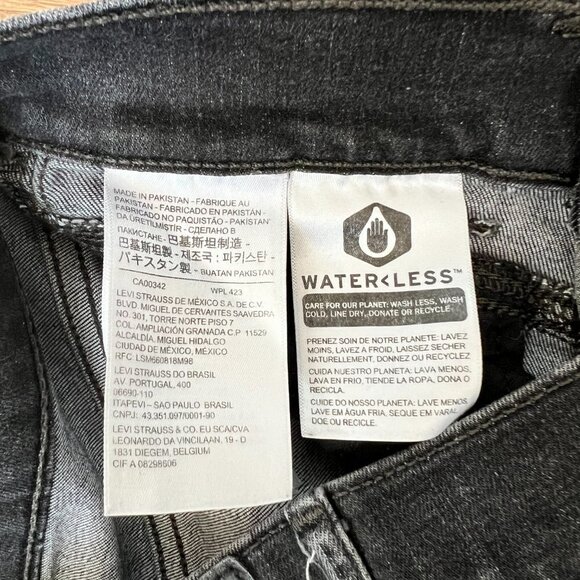 Levi's Mile High Super Skinny Black Jeans Sz 26 - Picture 8 of 11